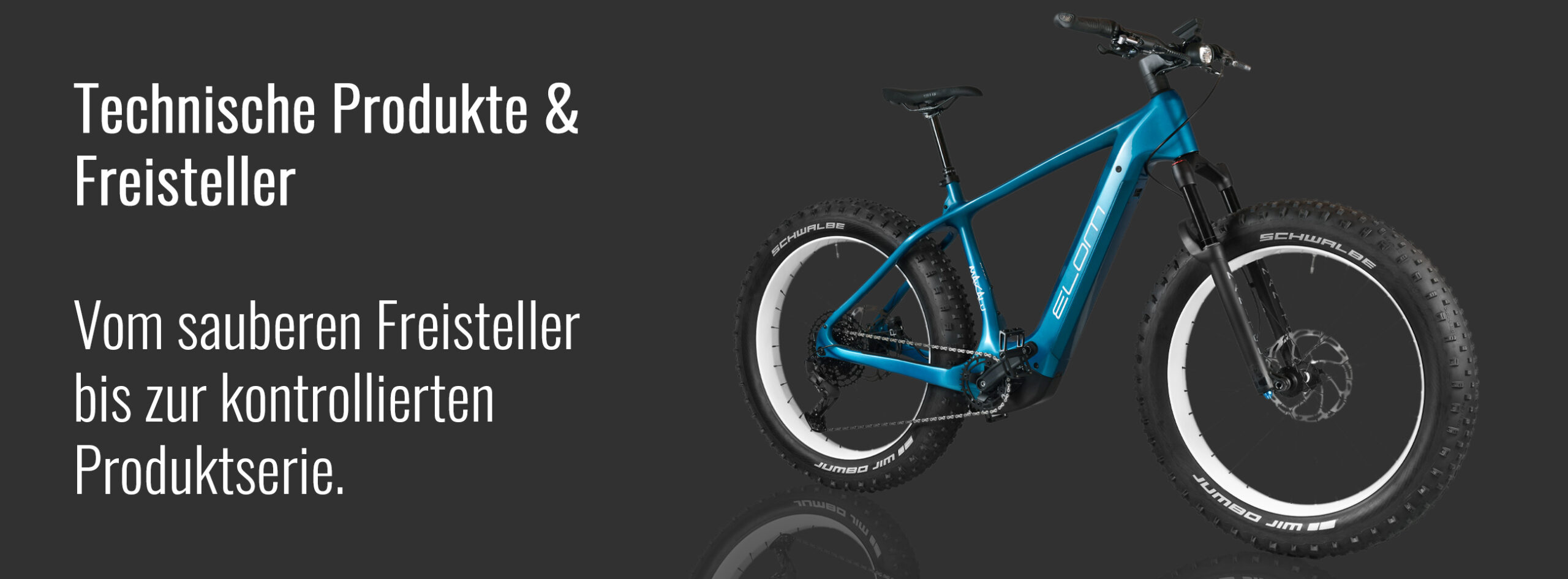 Technische Produkte und Freisteller – kontrollierte Produktfotografie mit Wirkung Technische Produktfotografie eines E-Bikes als hochwertiger Freisteller mit kontrollierter Lichtführung und klarer Produktwirkung